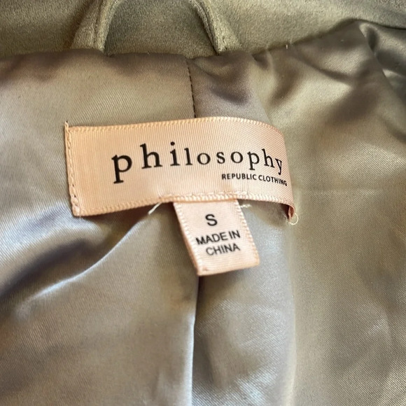 Philosophy faux suede leather jacket small - Picture 7 of 7